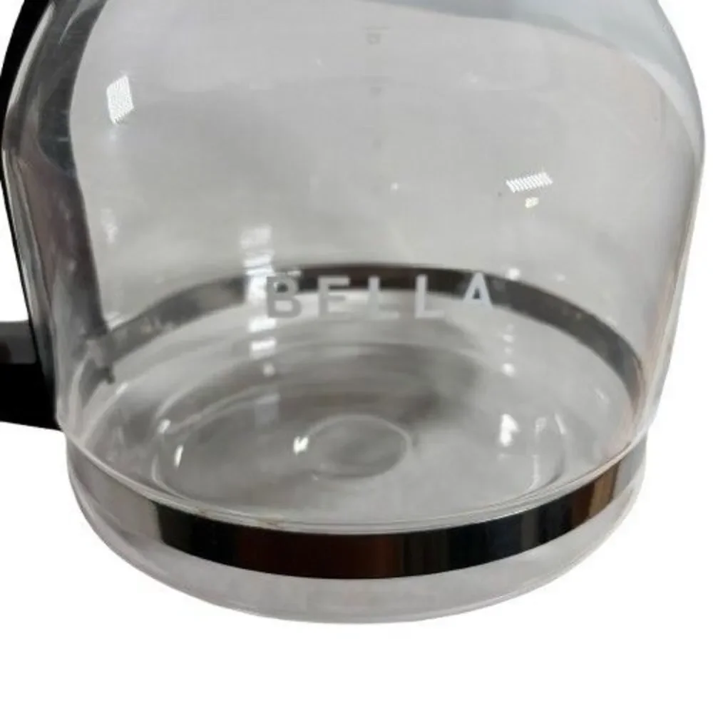 Bella 12 Cup Drip Coffee Maker Glass Carafe Pot Replacement Part with Lid/Cover